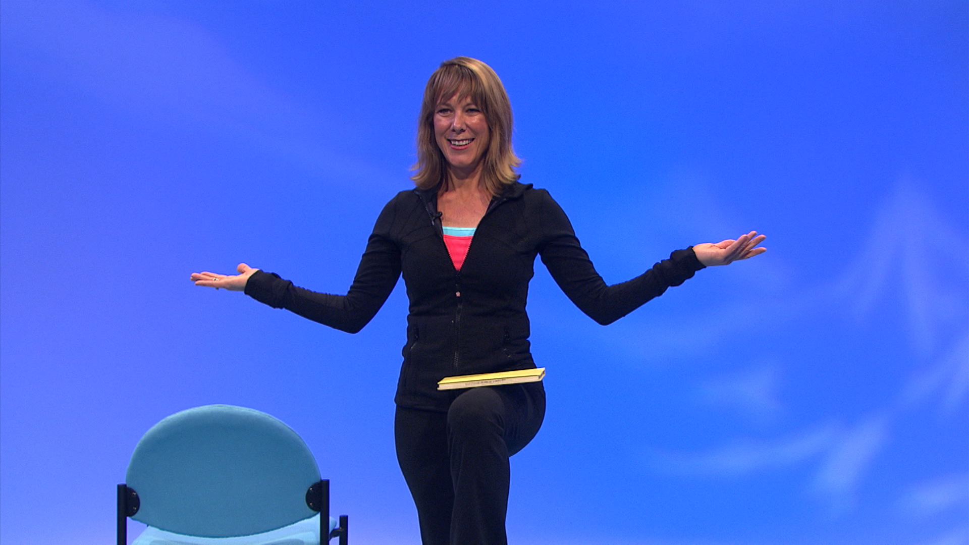 Gretchen from the TV series Sit and Be Fit shares balance exercises